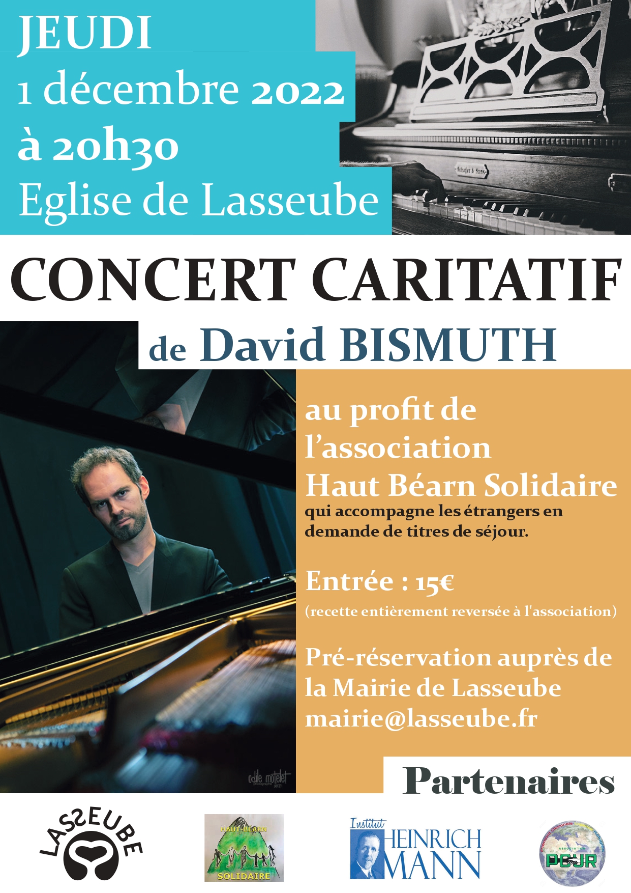 Concert de David Bismuth au profit de Haut Béarn Solidaire